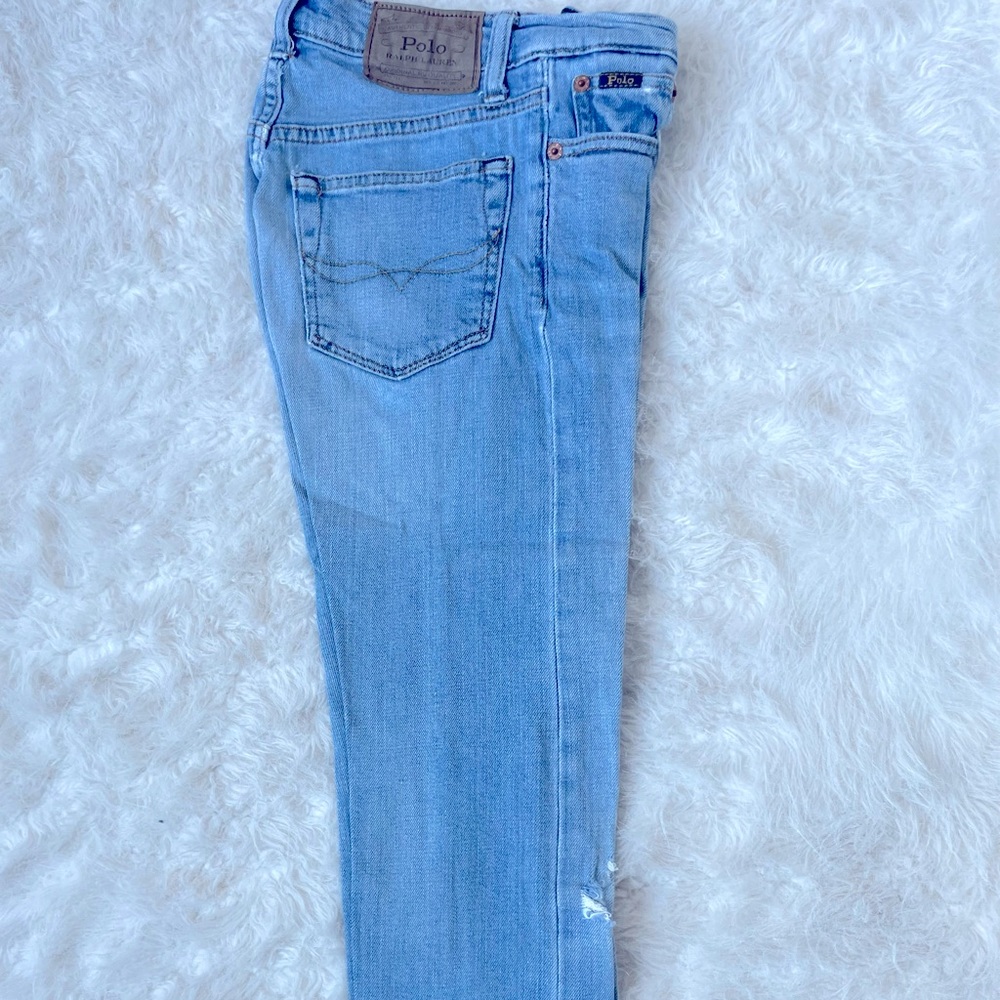 Ralph Lauren Boys Distressed Skim Jeans